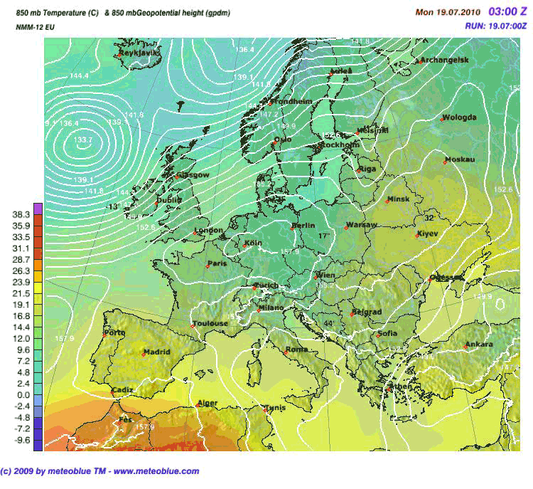 Temperature at 850 hPa